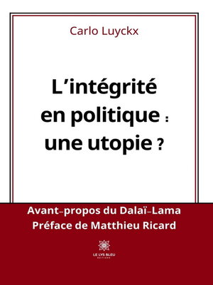 cover image of L'intégrité en politique
